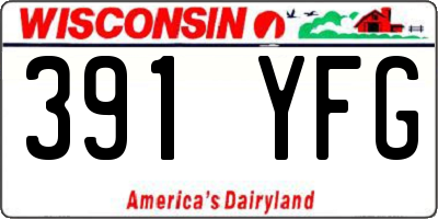 WI license plate 391YFG