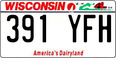 WI license plate 391YFH