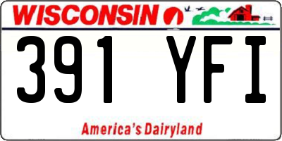 WI license plate 391YFI
