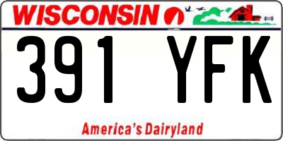 WI license plate 391YFK