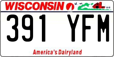 WI license plate 391YFM