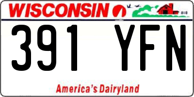 WI license plate 391YFN