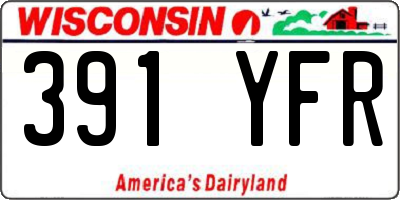 WI license plate 391YFR