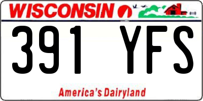 WI license plate 391YFS