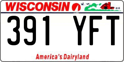 WI license plate 391YFT