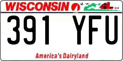 WI license plate 391YFU