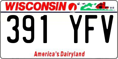 WI license plate 391YFV