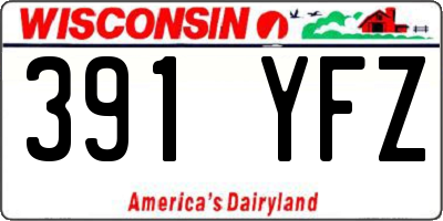WI license plate 391YFZ