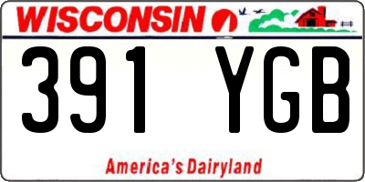 WI license plate 391YGB