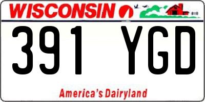 WI license plate 391YGD
