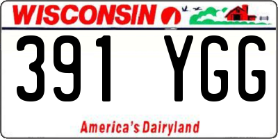 WI license plate 391YGG