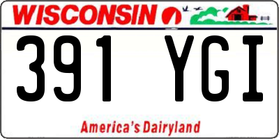 WI license plate 391YGI