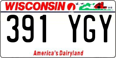 WI license plate 391YGY