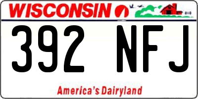 WI license plate 392NFJ