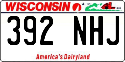 WI license plate 392NHJ