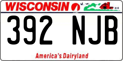 WI license plate 392NJB