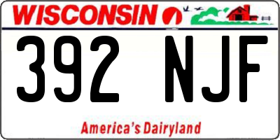 WI license plate 392NJF