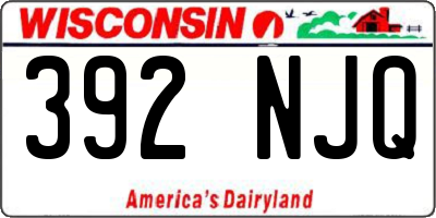 WI license plate 392NJQ