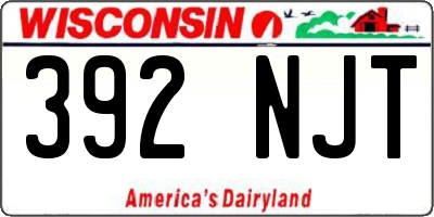 WI license plate 392NJT