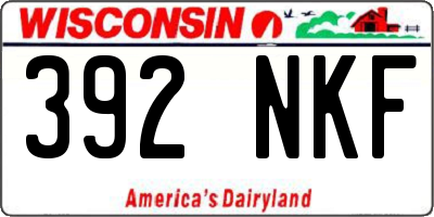 WI license plate 392NKF