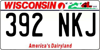 WI license plate 392NKJ