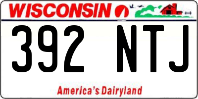 WI license plate 392NTJ