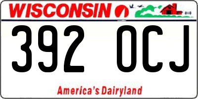 WI license plate 392OCJ