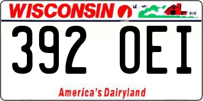 WI license plate 392OEI
