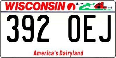 WI license plate 392OEJ