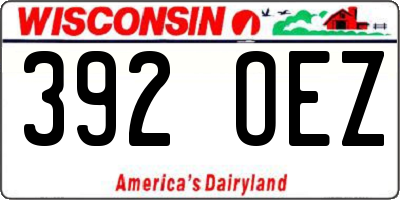 WI license plate 392OEZ