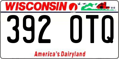 WI license plate 392OTQ