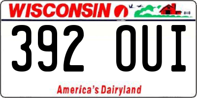 WI license plate 392OUI