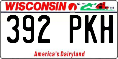 WI license plate 392PKH