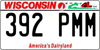 WI license plate 392PMM