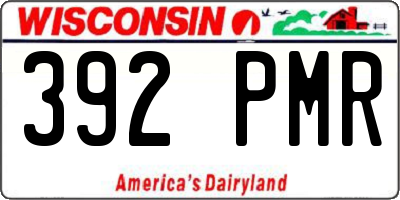 WI license plate 392PMR