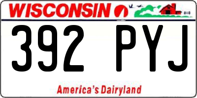 WI license plate 392PYJ