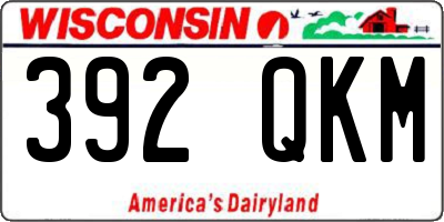 WI license plate 392QKM