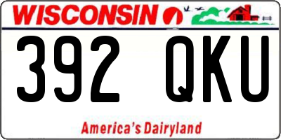 WI license plate 392QKU
