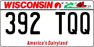 WI license plate 392TQQ