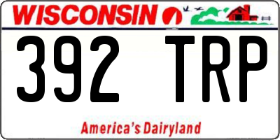 WI license plate 392TRP