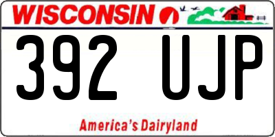 WI license plate 392UJP