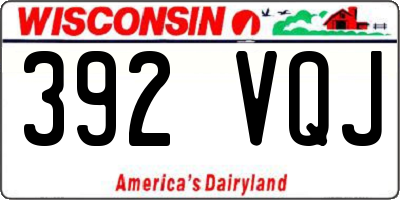 WI license plate 392VQJ