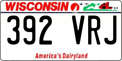 WI license plate 392VRJ