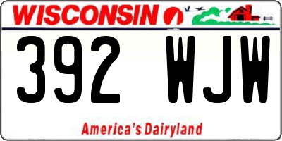 WI license plate 392WJW