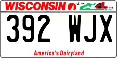 WI license plate 392WJX