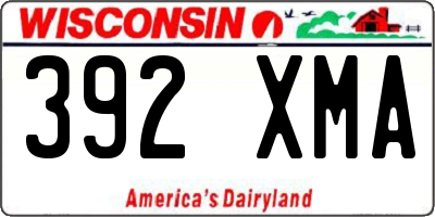 WI license plate 392XMA