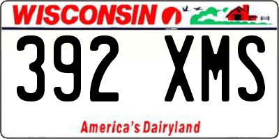 WI license plate 392XMS