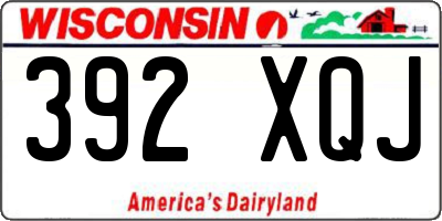 WI license plate 392XQJ