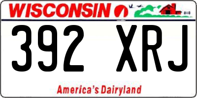WI license plate 392XRJ