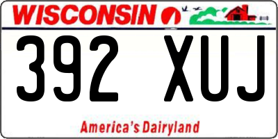 WI license plate 392XUJ